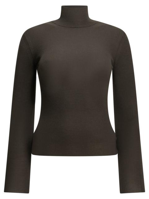 Max Mara Max Mara Virgin Wool Turtleneck Sweater Brown