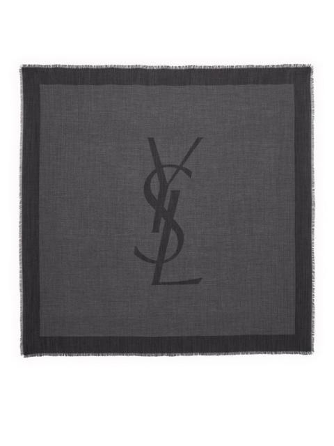 SAINT LAURENT Saint Laurent Men Cassandre Square Scarf In Silk And Cashmere