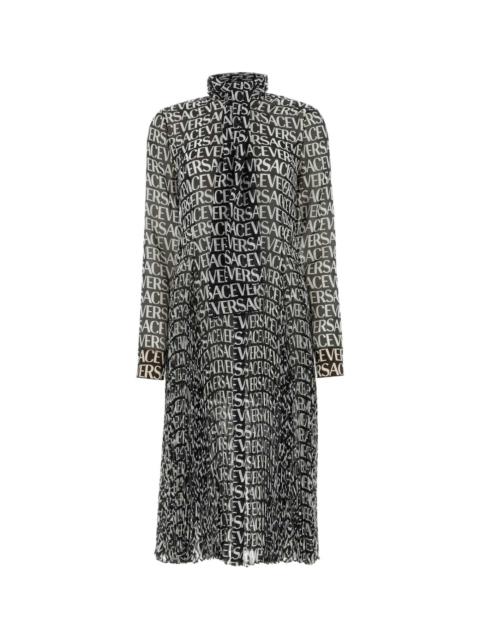 VERSACE Printed Crepe Shirt Dress