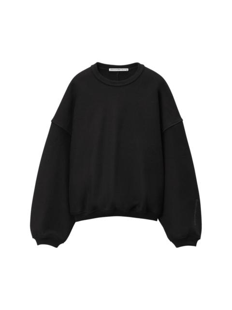 logo-embossed cotton sweatshirt
