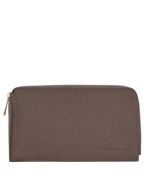 Longchamp Le Foulonné Pouch Taupe - Leather