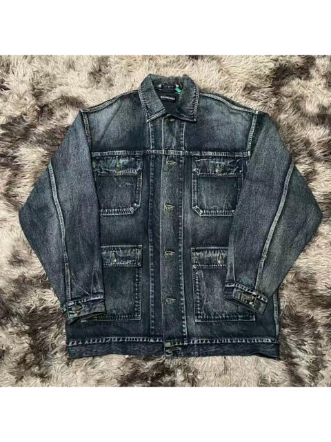 BALENCIAGA Balenciaga FW20 BLNCG 24/7 NEWS Denim Jacket
