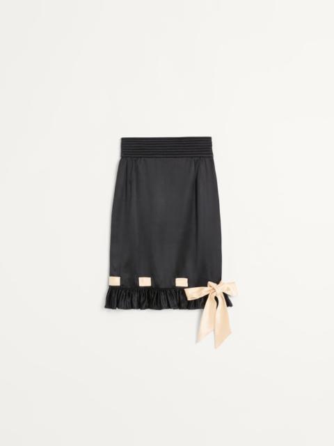 DOUBLE SATIN MIDI SKIRT