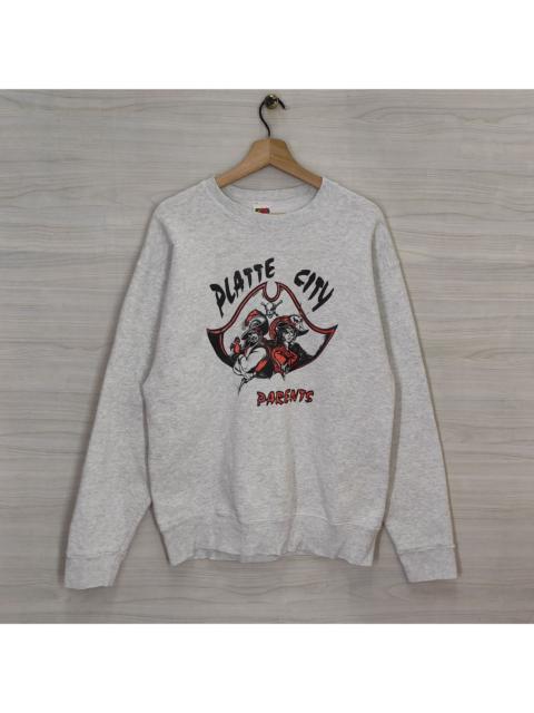Other Designers Fruit Of The Loom × Vintage - Vintage 90s Platte County Pirate Crewneck