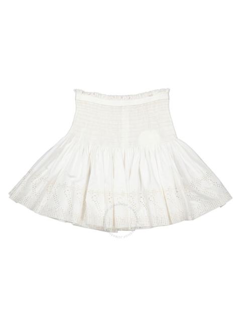 Chloe Ladies White Pleated Mini Skirt