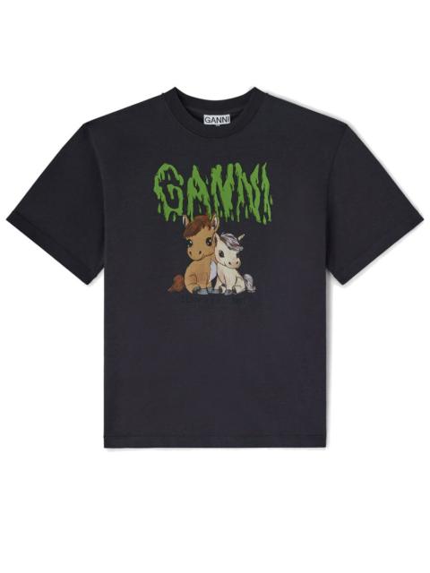 GANNI Ganni Women Cotton Graphic T-Shirt