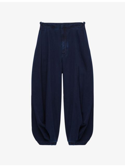 Loewe Draped Balloon-Leg Denim Jeans