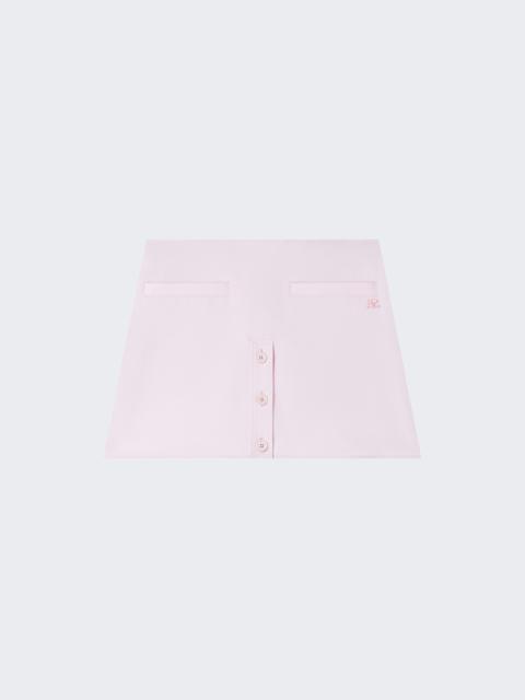 courrèges Heritage Buttoned Mini Skirt Light Pink And Heritage White