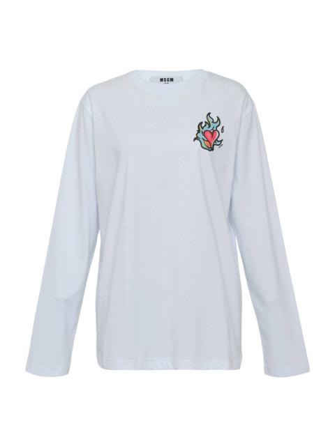 MSGM Love Logo Long-Sleeve T-Shirt
