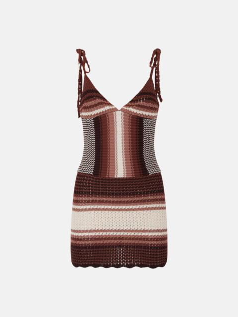 THE ATTICO PINK SHADES MINI DRESS