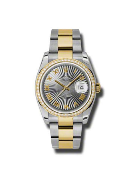 ROLEX Rolex Oyster Perpetual Datejust 36 Grey Dial Stainless Steel and 18K Yellow Gold Bracelet Automatic 