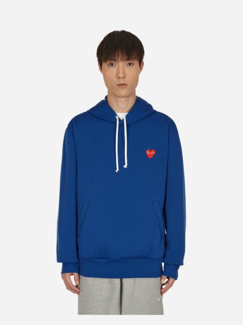 Comme des Garçons PLAY Heart Patch Hooded Sweatshirt Blue