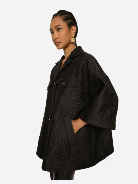 Dolce & Gabbana Short floral jacquard cape