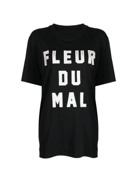 Fleur du Mal logo-embroidered jersey T-shirt
