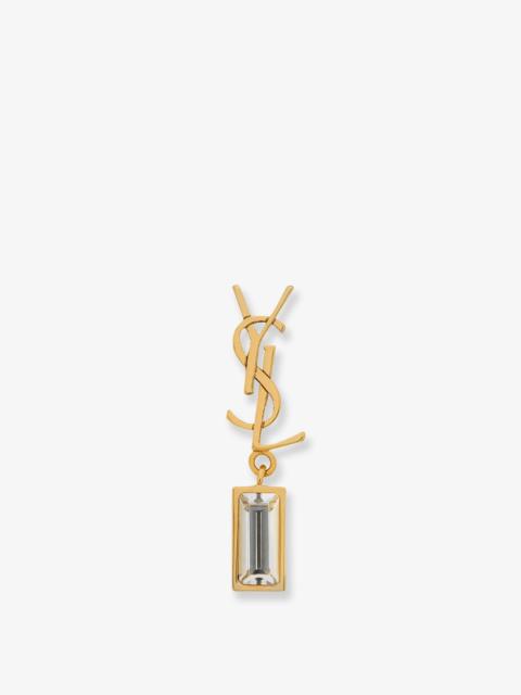 SAINT LAURENT Saint Laurent Single Cassandre Brass Earring