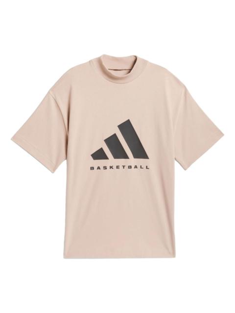 adidas adidas Basketball T-Shirt 'Beige Black' IT4509