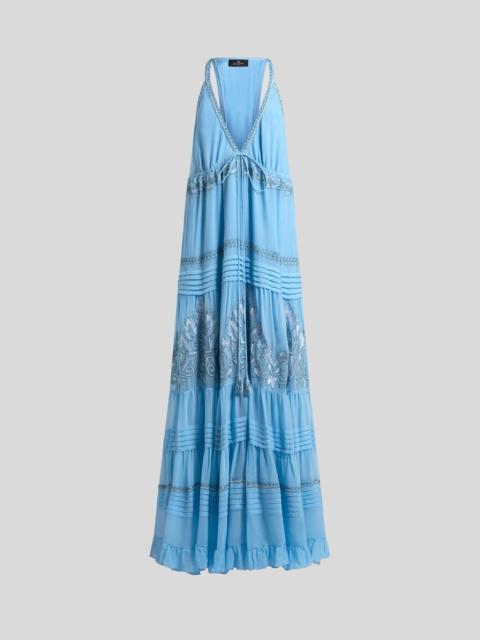 Etro EMBROIDERED SILK MAXI DRESS