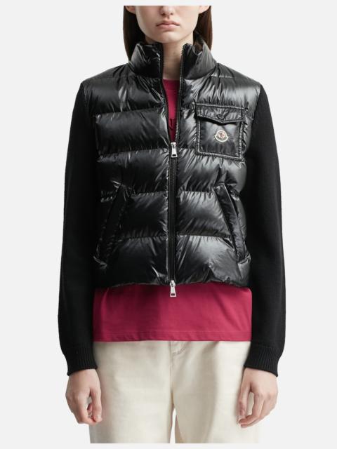 Moncler PADDED ZIP-UP WOOL CARDIGAN