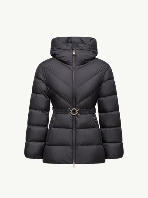 Moncler Brosse Diagonal-Quilted Hooded Short Down Jacket