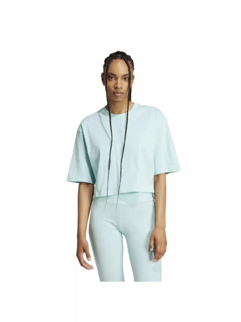 adidas Originals Women's Essentials Crop T-Shirt -Turquoise