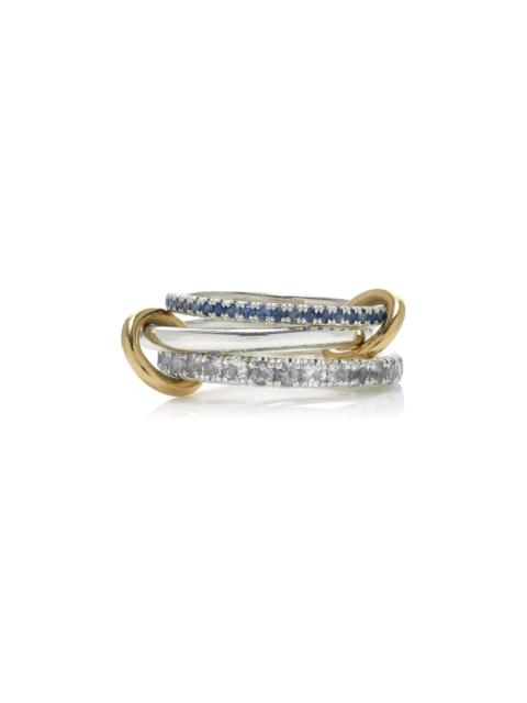 Spinelli Kilcollin Exclusive Riviera Norah 18K Yellow Gold Multi-Stone Ring blue