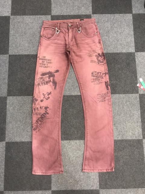 Other Designers Japanese Brand - Flare semanticdesign Japan Punk Print Denim