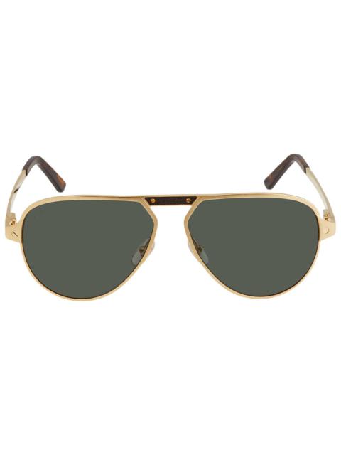 Cartier Santos de Cartier Green Pilot Men's Sunglasses CT0101S 006 60