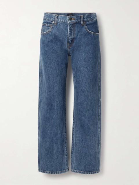 Kerrie distressed low-rise straight-leg jeans