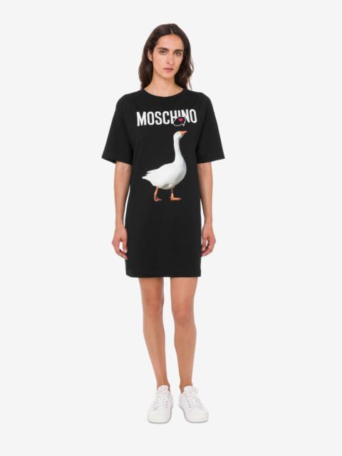 Moschino GOOSE ORGANIC COTTON JERSEY DRESS