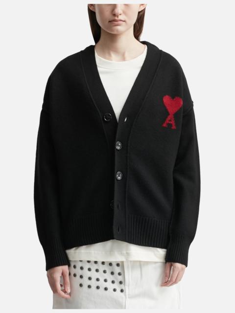 AMI Paris CARDIGAN WITH CONTRASTED AMI DE COEUR