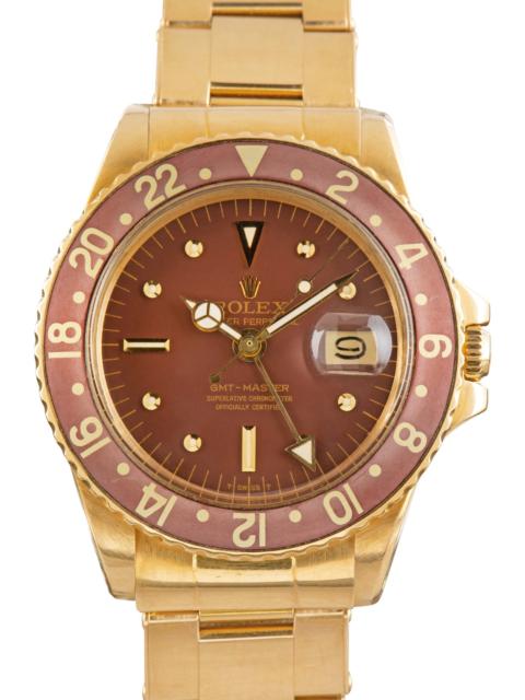 ROLEX Vintage Rolex GMT-Master Yellow Gold 1675 Brown Dial