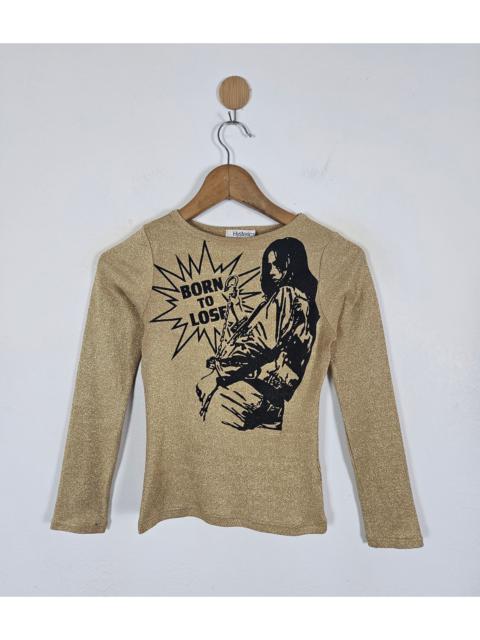 Hysteric Glamour Born to Lose glitter shirt