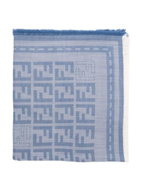 Fendi Women Ultra-Lightweight Wool Ff Shawl