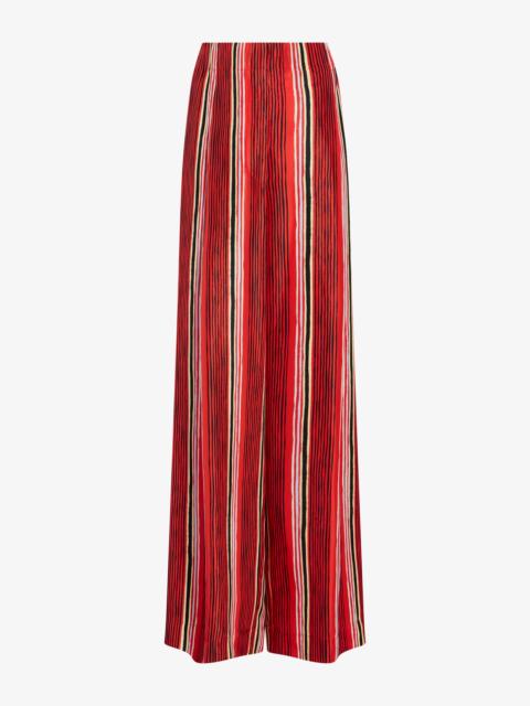 Proenza Schouler Amira Pant in Printed Silk Habotai