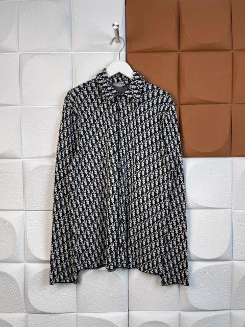 Dior Dior Oblique Overshirt Navy Blue Cotton Jacquard