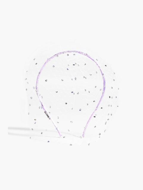 Other Designers Halsey crystal-embellished fishnet headband