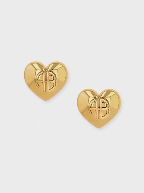 ANINE BING Earrings Chunky Heart Earrings  Gold ONESIZE