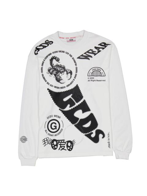 GCDS GCDS White Long Sleeve Print T-shirt