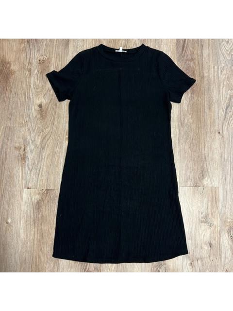 Other Designers Charlotte Russe Black Ribbed Short Sleeve Dress