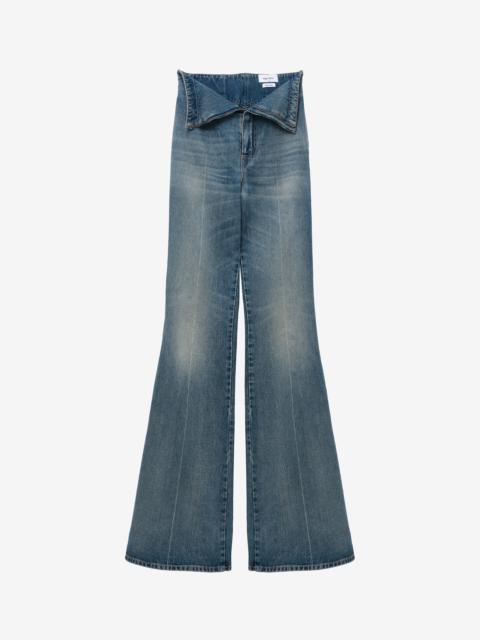 Alexander McQueen Fold Over Waist Jeans
