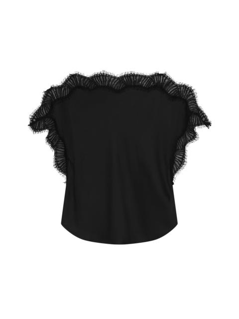A.L.C. Luna Satin and Lace Top