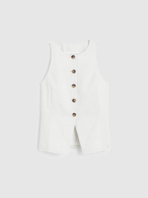 Madewell Crewneck Cutaway Vest in Drapey Twill