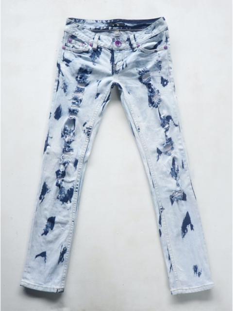 Other Designers Japanese Brand - CALM Ripped & Acid Wash Low Rise Jeans