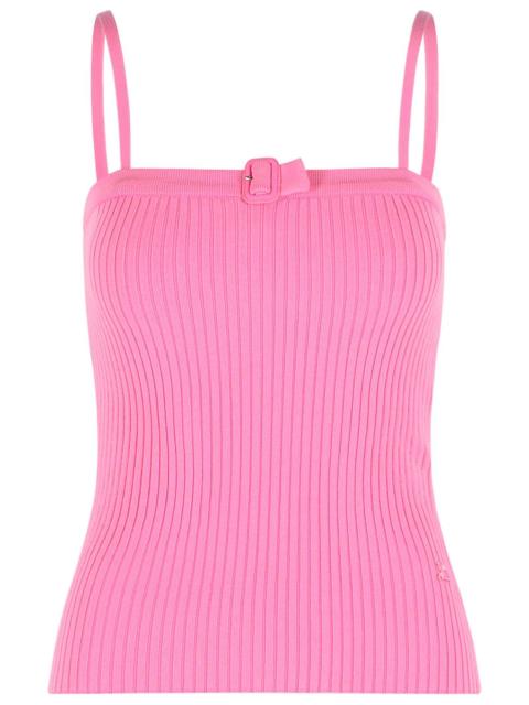 courrèges Courreges 'BUCKLE' Tank Top In Pink Viscose Blend