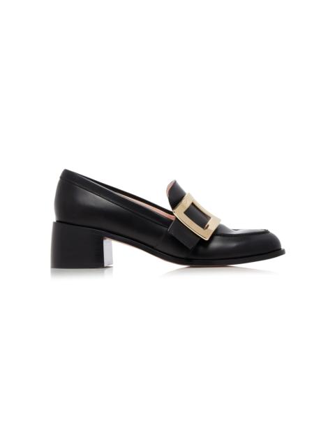 Roger Vivier Viv' Rangers Buckle-Embellished Leather Loafers black