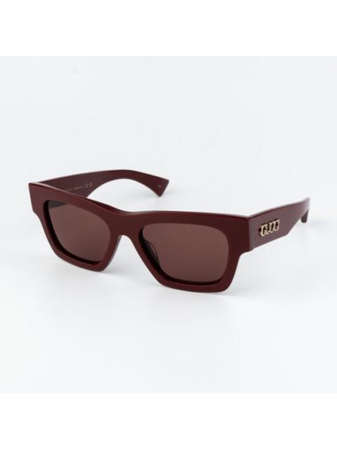 GUCCI Gucci Women Sunglasses Burgundy Red Square GG1835S 003 NEW AUTHENTIC