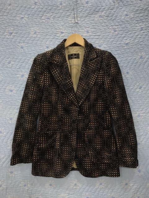 Vintage - C11. Fendi Coat jacket Velvet Fashion Style(HAVE DEFECT)