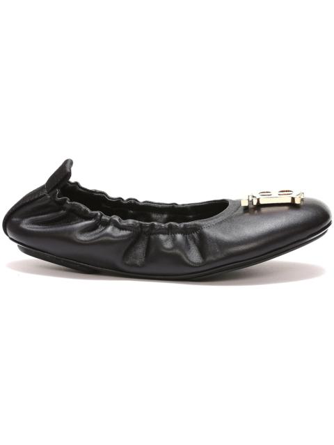 Burberry Burberry TB Logo Plaque Ballerina Flat Black (Women's)