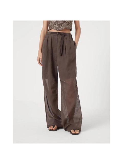Brunello Cucinelli Brunello Cucinelli Wobrown Wide Leg Trousers
