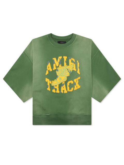 AMIRI TRACK CUT OFF CREWNECK - GREEN
